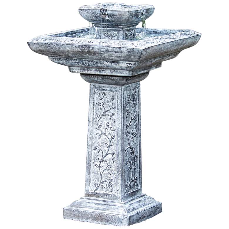 Image 2 Victoria 43 1/2"H Frosted Mocha LED Outdoor Floor Fountain