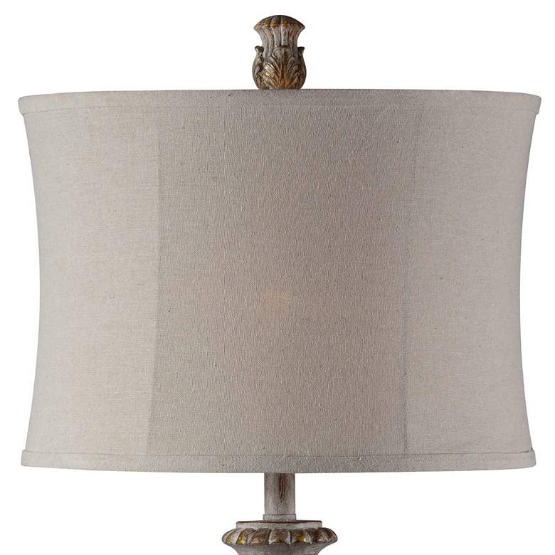 Image 2 Victoria Distressed Gray Buffet Table Lamps Set of 2 more views