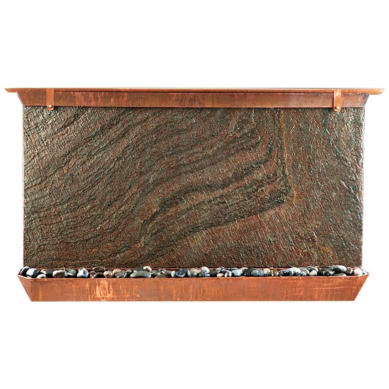 Image 1 Victoria Falls 30 inch High Copper Indoor-Outdoor Wall Fountain