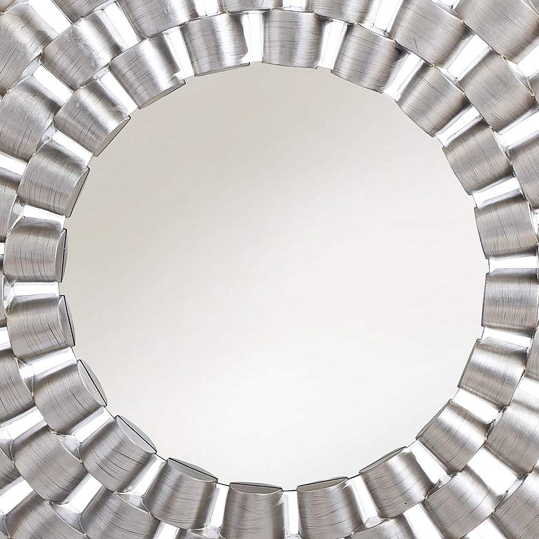 Image 4 Victoria Silver 47" Round Oversized Wall Mirror more views