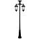 Victorian 101" High Black Solar LED Outdoor Post Light