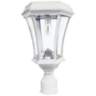Victorian 15" High White Solar LED Outdoor Post Light