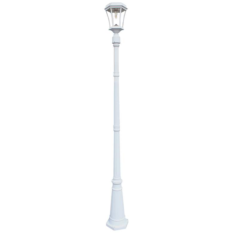 Image 3 Victorian 15 inch High White Solar LED Outdoor Post Light more views