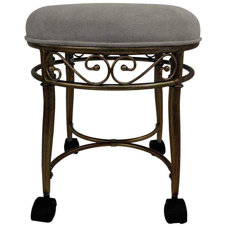 Image 1 Victorian 19" High Bronze Vanity Stool