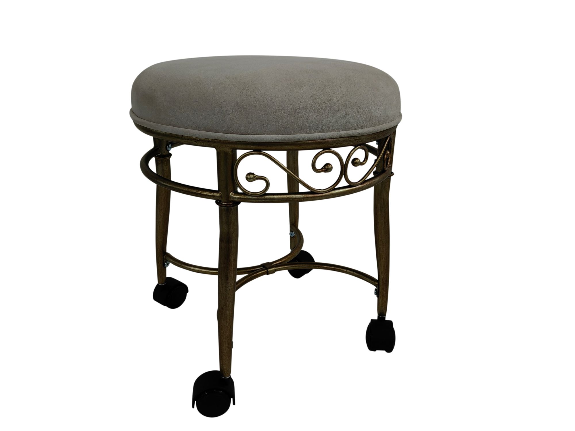 Image 2 Victorian 19" High Bronze Vanity Stool more views