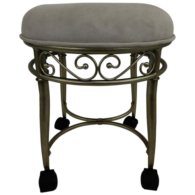 Image 1 Victorian 19" High Silver Vanity Stool