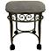 Victorian 19" High Silver Vanity Stool