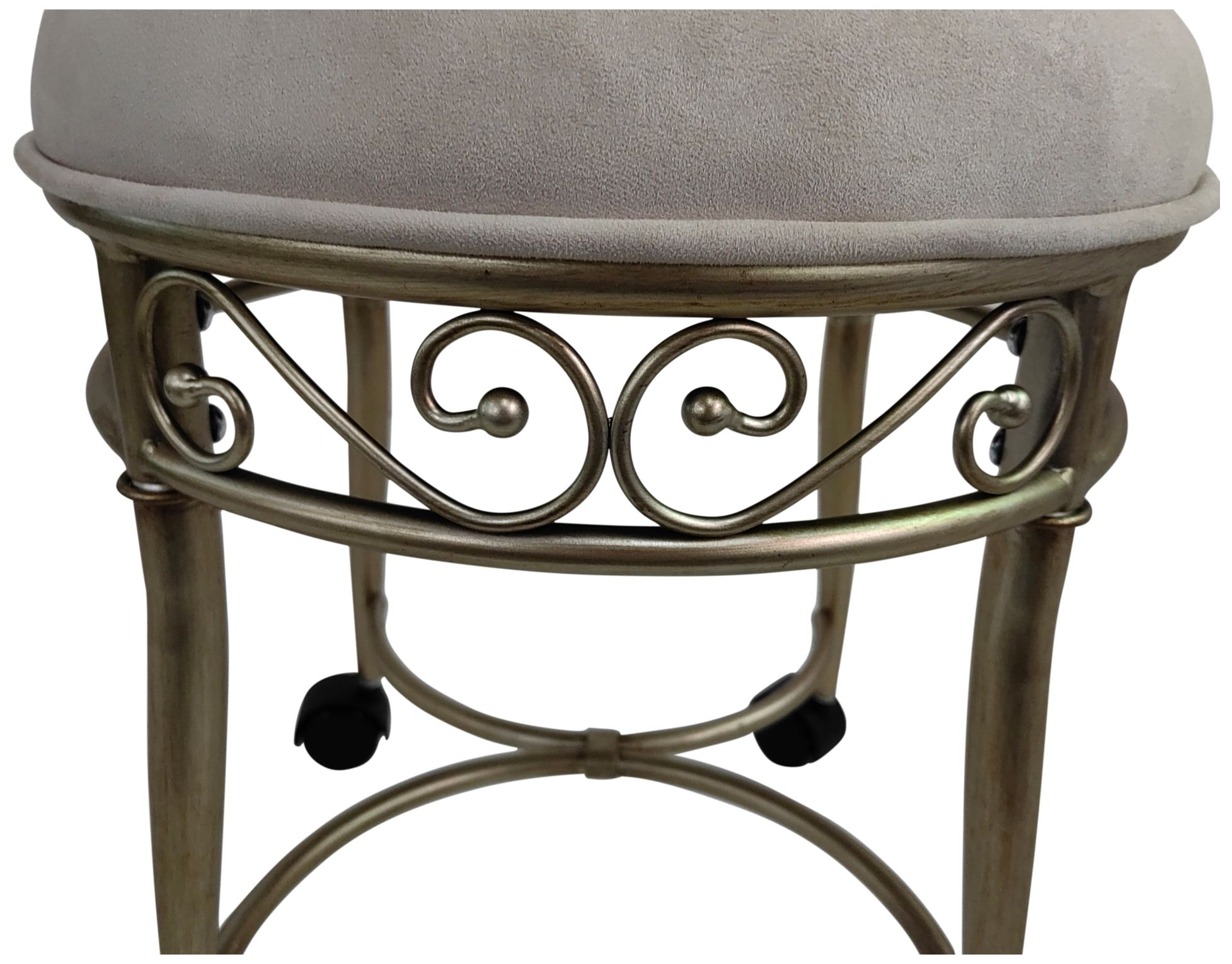 Image 3 Victorian 19" High Silver Vanity Stool more views