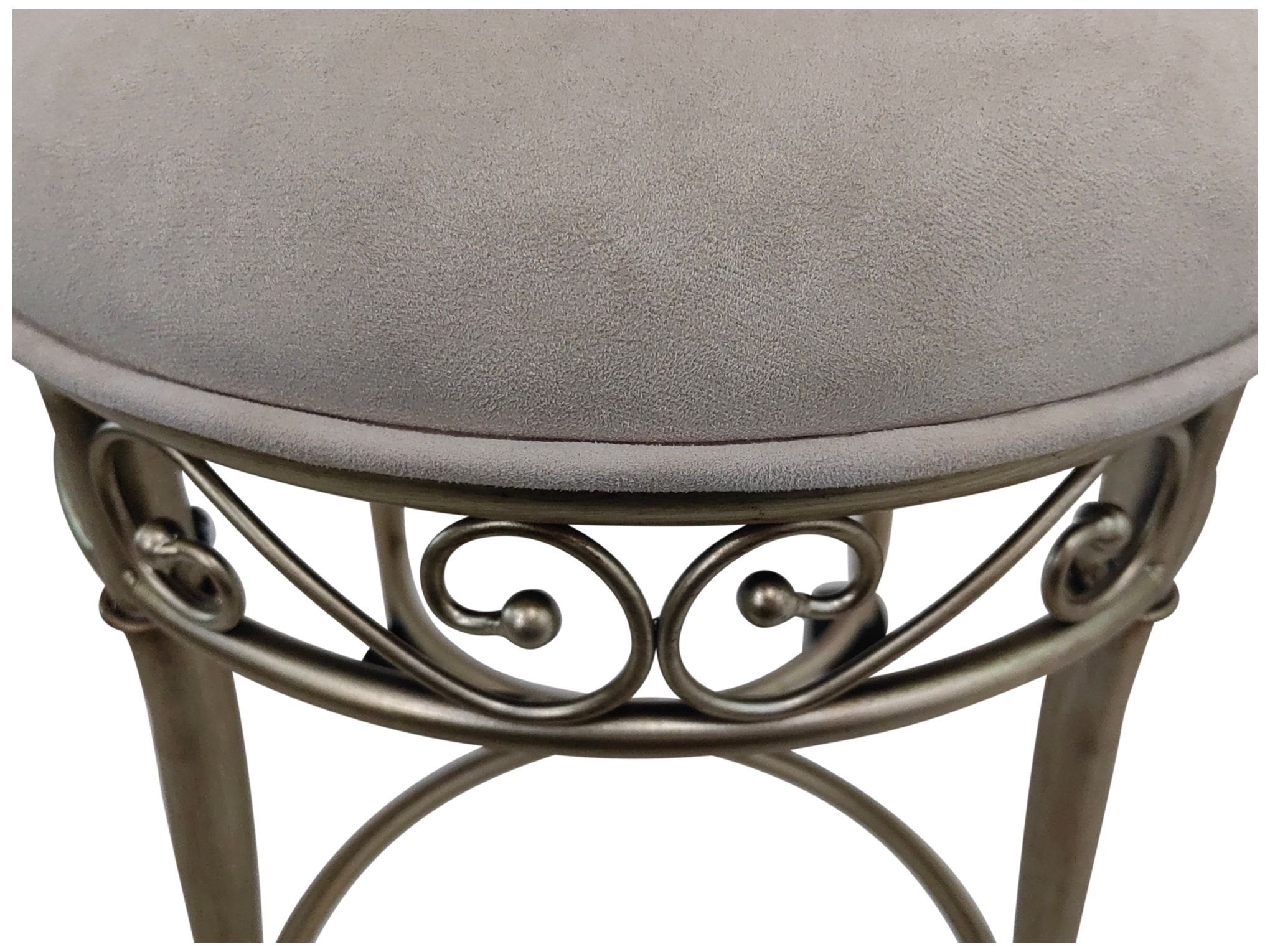 Image 4 Victorian 19" High Silver Vanity Stool more views