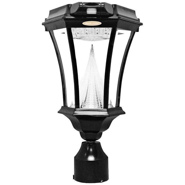 Image 1 Victorian Black 3 Bracket Motion Sensor Solar LED Light
