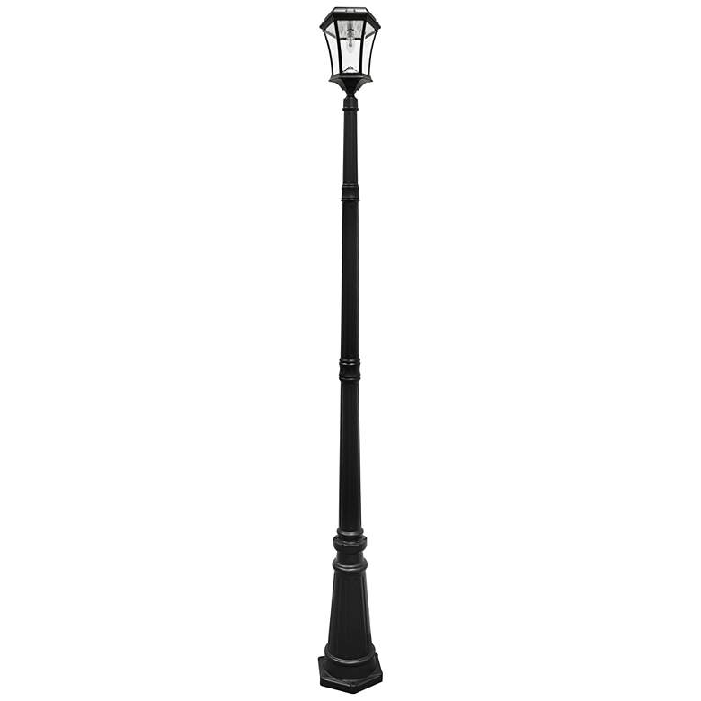 Image 1 Victorian Black 93"H 2700K LED 1-Lamp Solar Post Light
