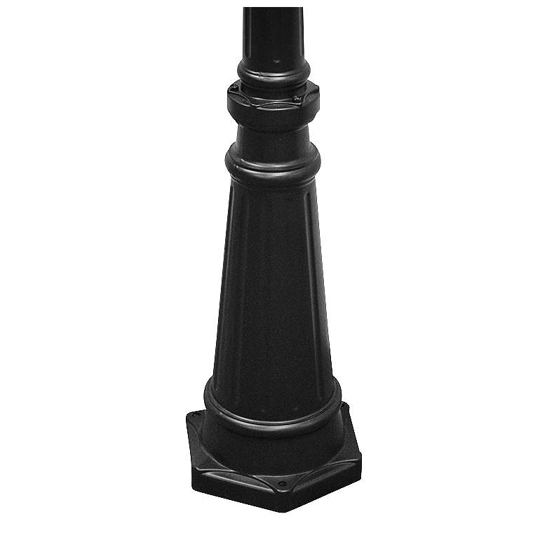 Image 3 Victorian Bulb 87"H Black 2-Head Solar Post Light with Base more views