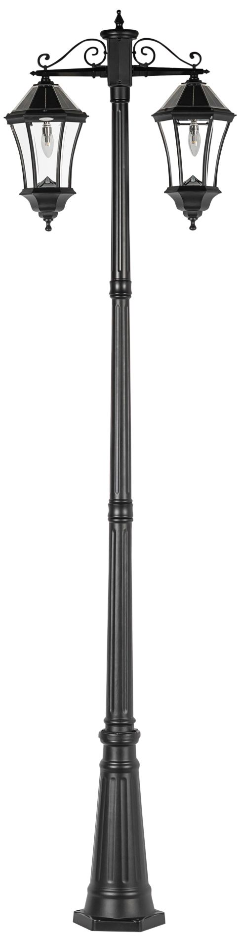 Victorian Black 93" High 2700K LED 1-Lamp Solar Post Light - #1J285 ...