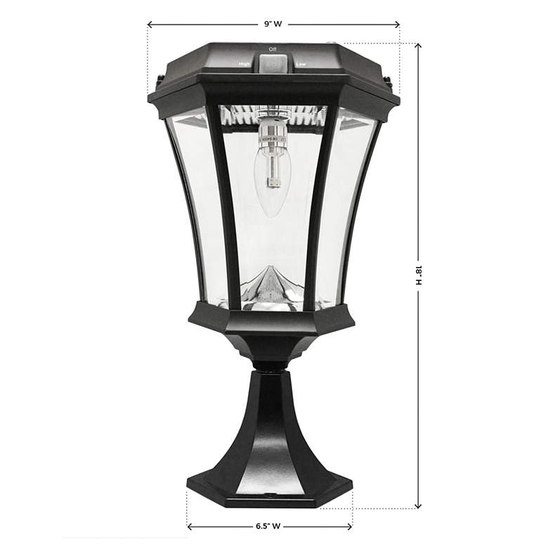 Image 5 Victorian Bulb Black Solar LED Dusk to Dawn Outdoor Light more views