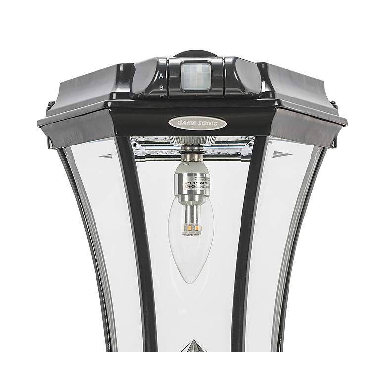 Image 2 Victorian Bulb Black Solar LED Motion Sensor Outdoor Light more views