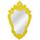 Victorian Canary Yellow 22 1/4" x 35" Framed Wall Mirror