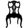 Victorian Chair Black and Gray Wall Decal in scene