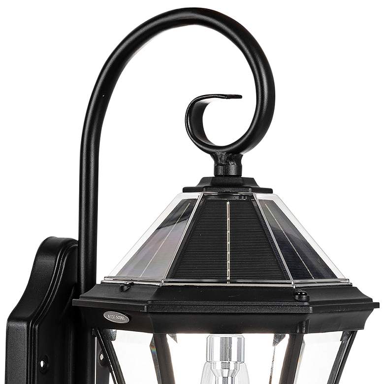 Image 3 Victorian Morph 21" High Black Solar LED Outdoor Wall Light more views