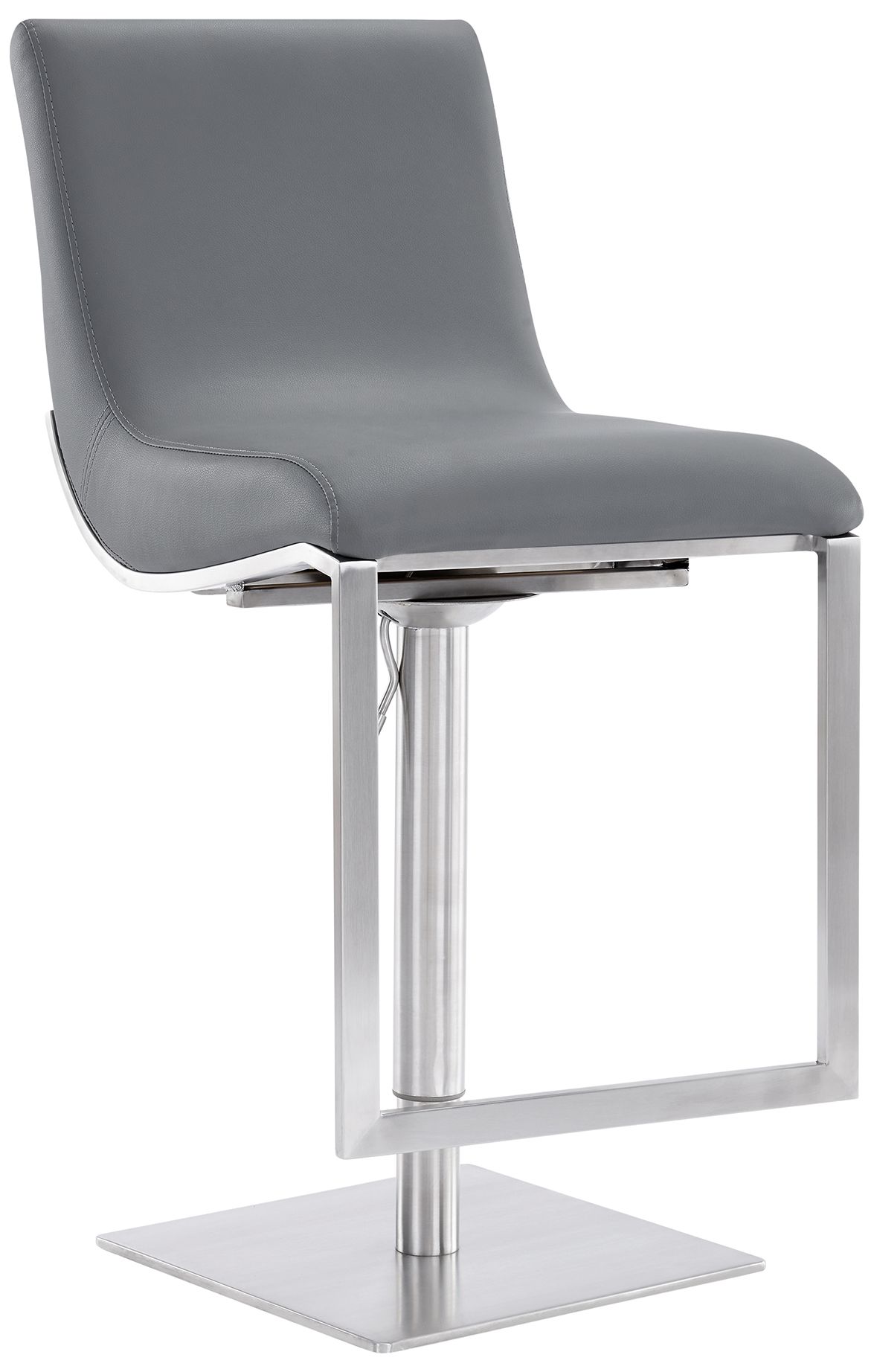 Brushed stainless steel swivel best sale bar stools