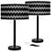 Victory March Arturo Black Bronze USB Table Lamps Set of 2