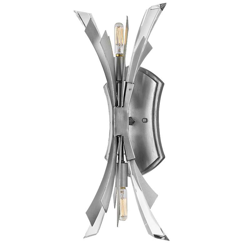 Image 1 Vida 17 1/4 inch High Silver Wall Sconce by Hinkley Lighting