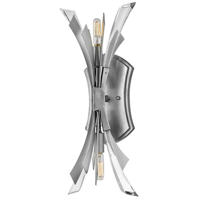 Image 1 Vida 17 1/4 inch High Silver Wall Sconce by Hinkley Lighting