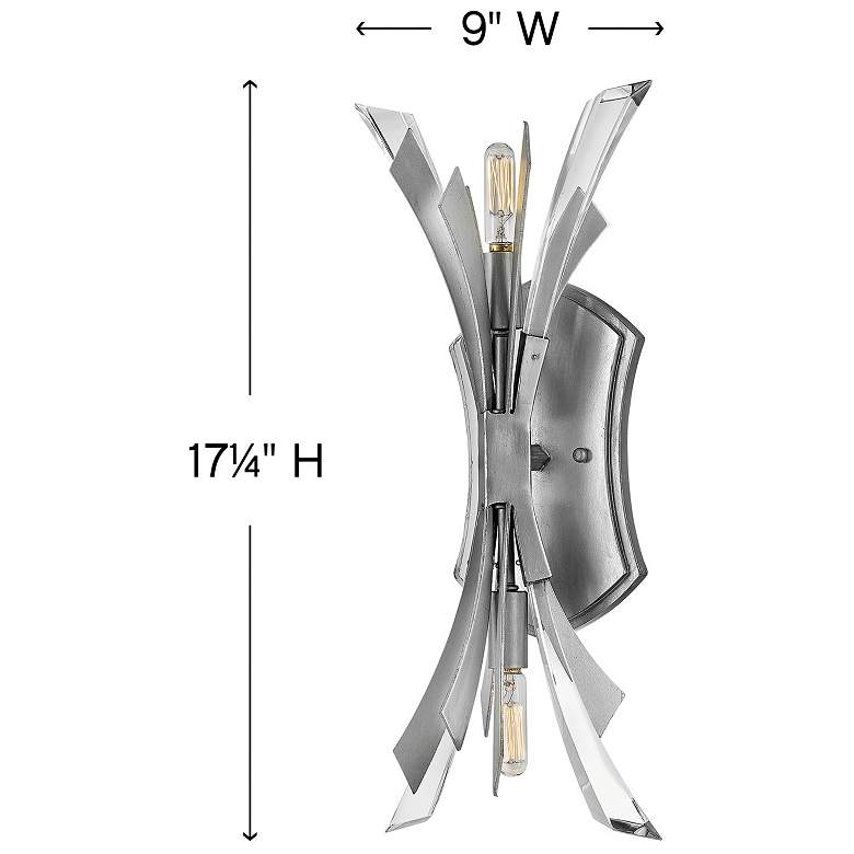 Image 3 Vida 17 1/4" High Silver Wall Sconce by Hinkley Lighting more views