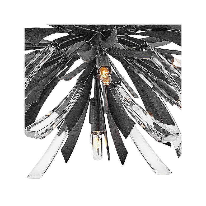 Image 3 Vida 24" Wide Brushed Graphite Steel 9-Light Ceiling Light more views