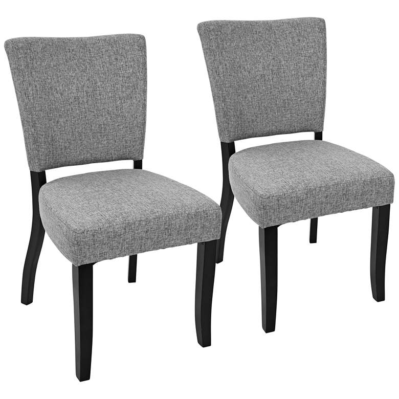 Image 1 Vida Light Gray Fabric Dining Chair Set of 2
