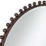 Vidalla Matte Dark Bronze Beaded 32" Round Wall Mirror in scene