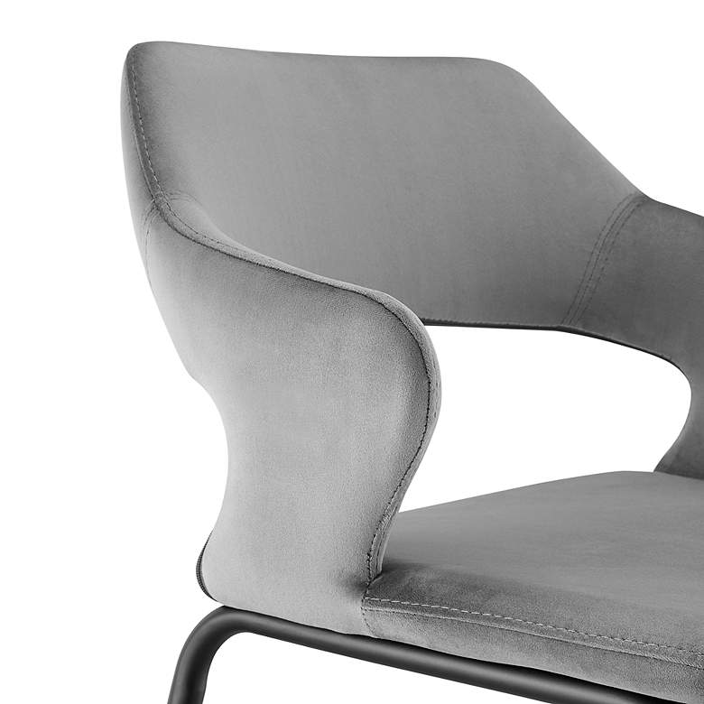Image 2 Vidar 26" Gray Velvet Counter Stool more views