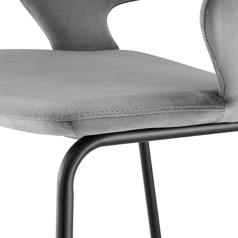 Image 3 Vidar 26" Gray Velvet Counter Stool more views
