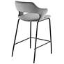 7_Vidar 26" Gray Velvet Counter Stool more views