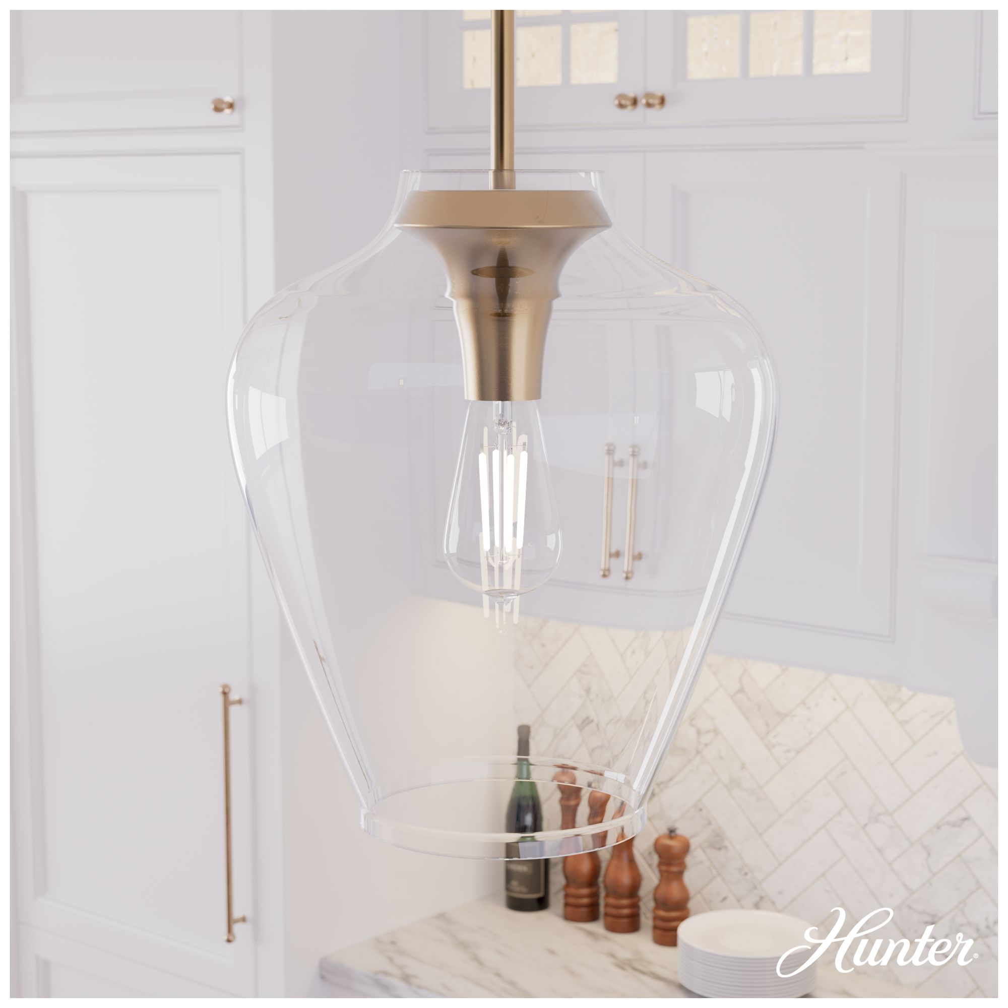 Image 2 Vidria Clear Glass 1 Light 12 Inch Pendant more views