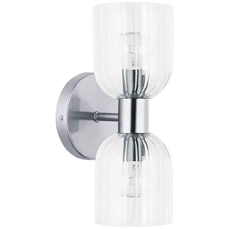 Image 1 Vienna 11 1/2" High Polished Chrome 2-Light Wall Sconce