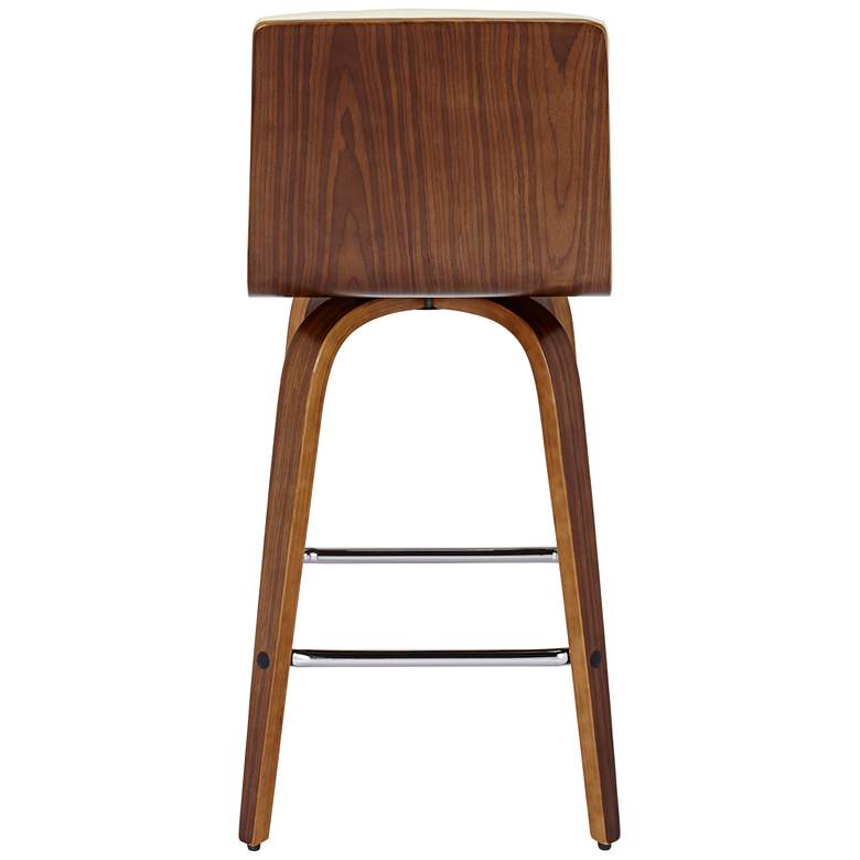 Image 7 Vienna 25 1/4" Cream and Walnut Swivel Counter Stool more views
