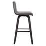 Vienna 25 1/4" Gray Faux Leather Swivel Counter Stool