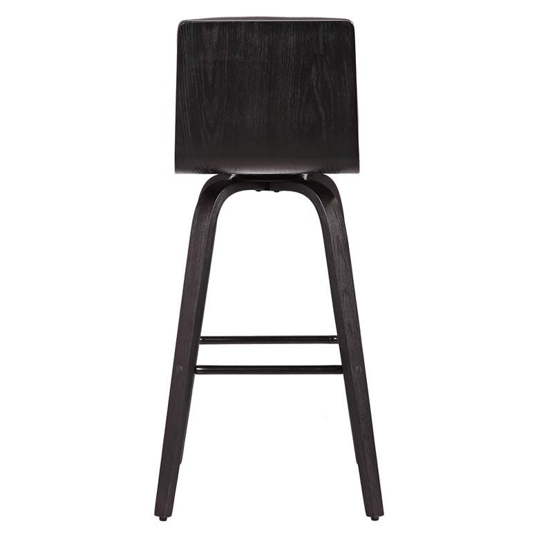 Image 6 Vienna 25 1/4" Gray Faux Leather Swivel Counter Stool more views