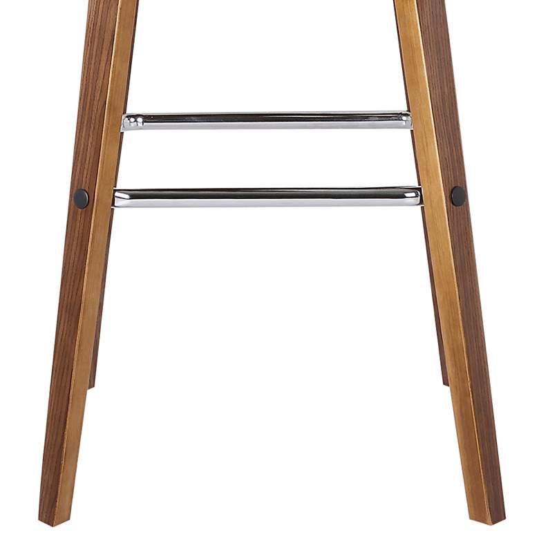 Image 3 Vienna 26 in. Swivel Barstool in Walnut Finish with Brown Faux Leather more views
