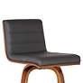 6_Vienna 26" Walnut and Gray Faux Leather Swivel Counter Stool more views