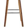 7_Vienna 26" Walnut and Gray Faux Leather Swivel Counter Stool more views