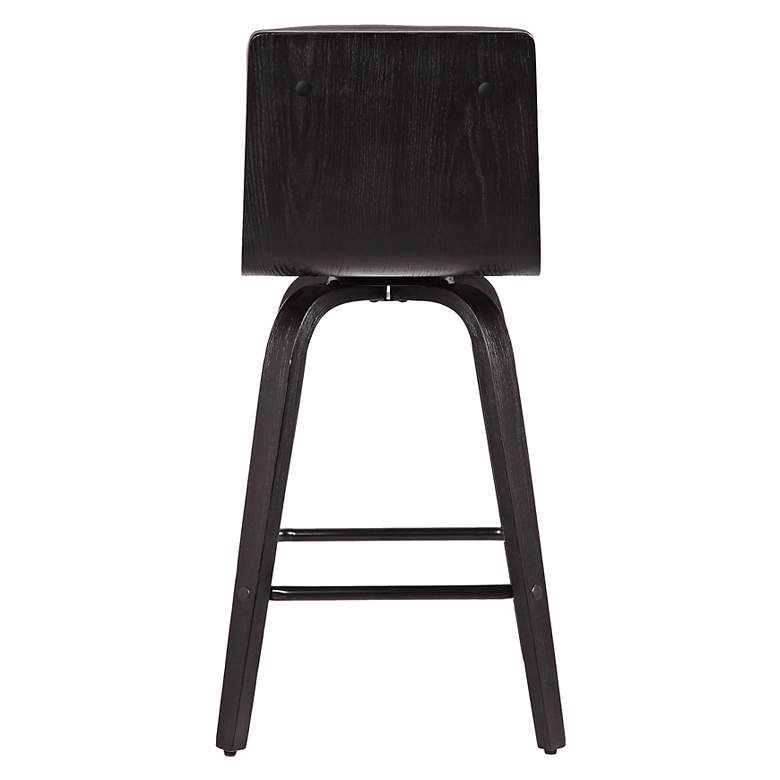 Image 3 Vienna 29 1/2" Gray Faux Leather Swivel Bar Stools Set of 2 more views