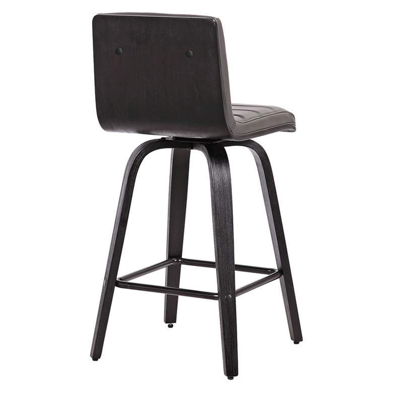 Image 6 Vienna 29 1/2" Gray Modern Swivel Bar Stool more views