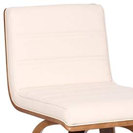 Image2 of Vienna 30 in. Swivel Barstool in Chrome Finish with Cream Faux Leather more views