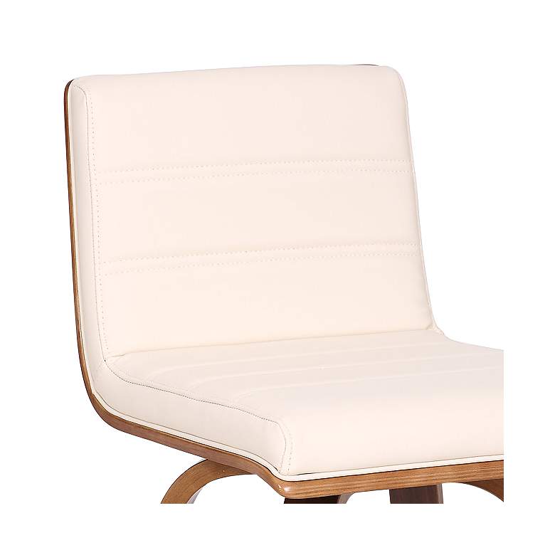 Image 2 Vienna 30 in. Swivel Barstool in Chrome Finish with Cream Faux Leather more views