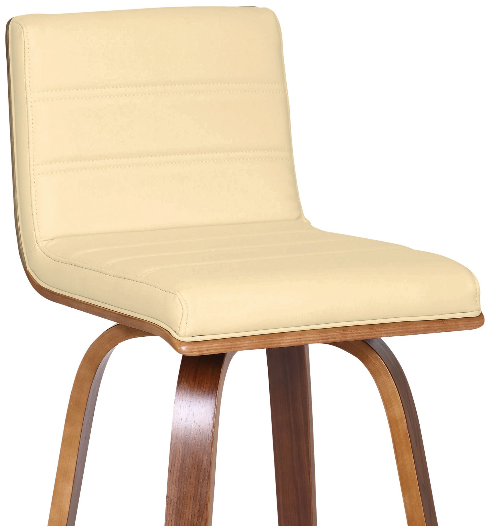 Image 6 Vienna 30 in. Swivel Barstool in Chrome Finish with Cream Faux Leather more views