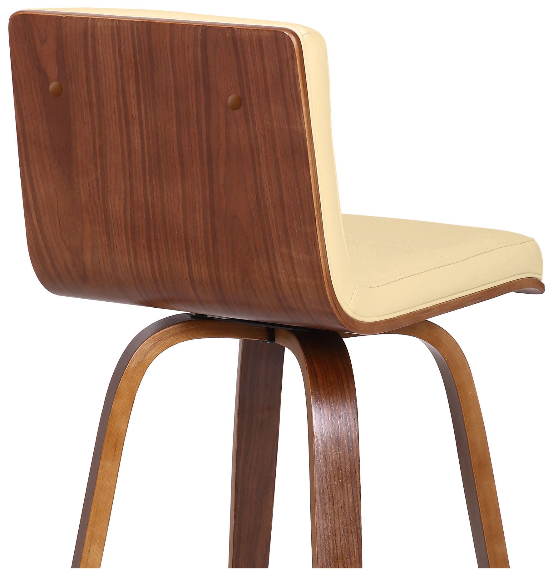 Image 7 Vienna 30 in. Swivel Barstool in Chrome Finish with Cream Faux Leather more views