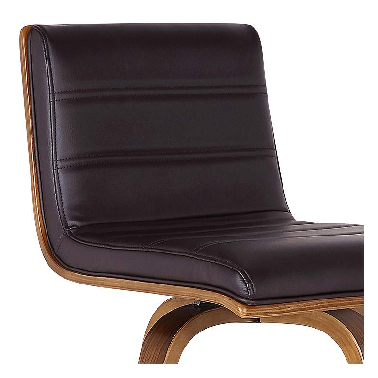 Image 2 Vienna 30 in. Swivel Barstool in Walnut Finish with Brown Faux Leather more views
