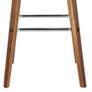 Vienna 30 in. Swivel Barstool in Walnut Finish with Brown Faux Leather