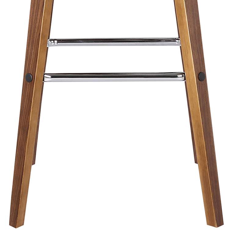 Image 3 Vienna 30 in. Swivel Barstool in Walnut Finish with Brown Faux Leather more views